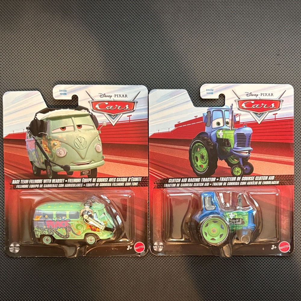 Disney Pixar Cars Fillmore & Racing Tractor Toy Vehicle Set - Green